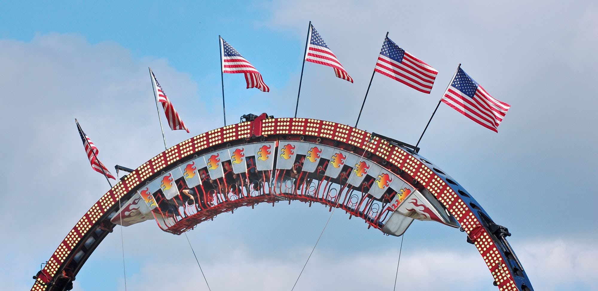 Photograph of a rollercoaster at The Big E, courtesy of Eastern States Exhibition. https://www.thebige.com/